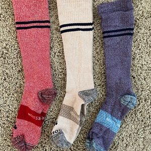 NWOT 3 Pack Bombas Knee High Compression Socks